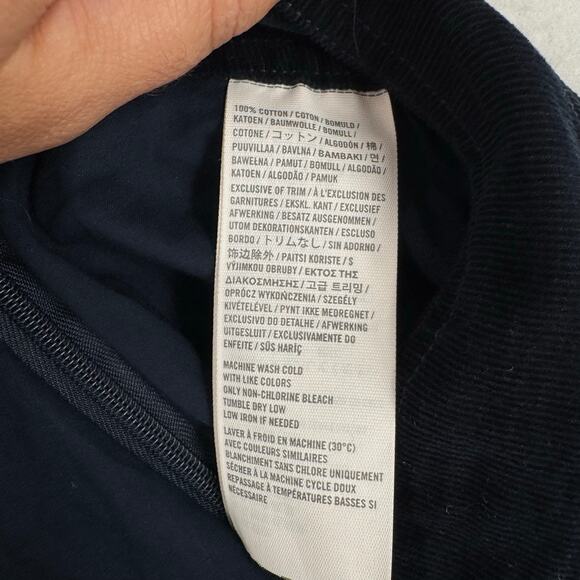 Abercrombie & Fitch Mini Bubble Skirt Womens Sz 8 Navy Micro Corduroy Y2K 90s - Picture 7 of 9